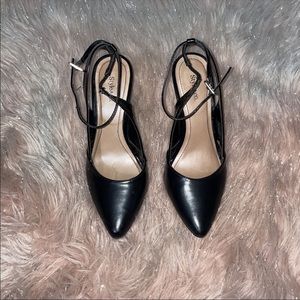 Style & CO Black Sling Pointed Pumps Size 5 1/2M